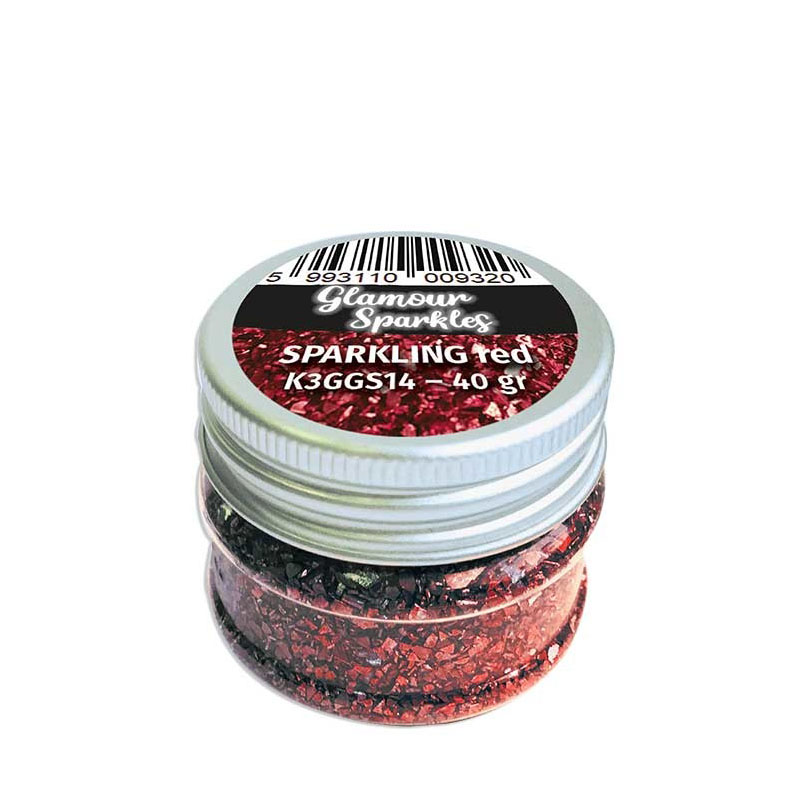 Глиттер "Glamour Sparkle" цвет Sparkling Red от Stamperia