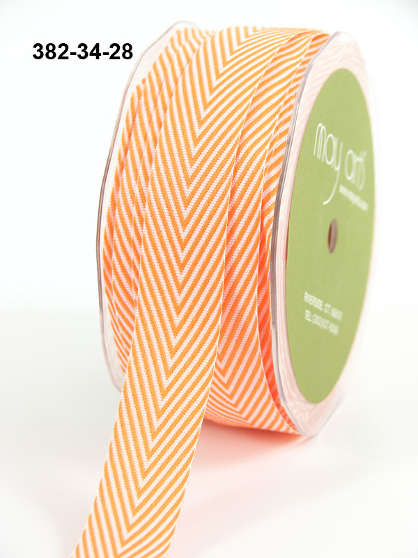 Лента Twill Chevron Stripe Orange 1 метр 