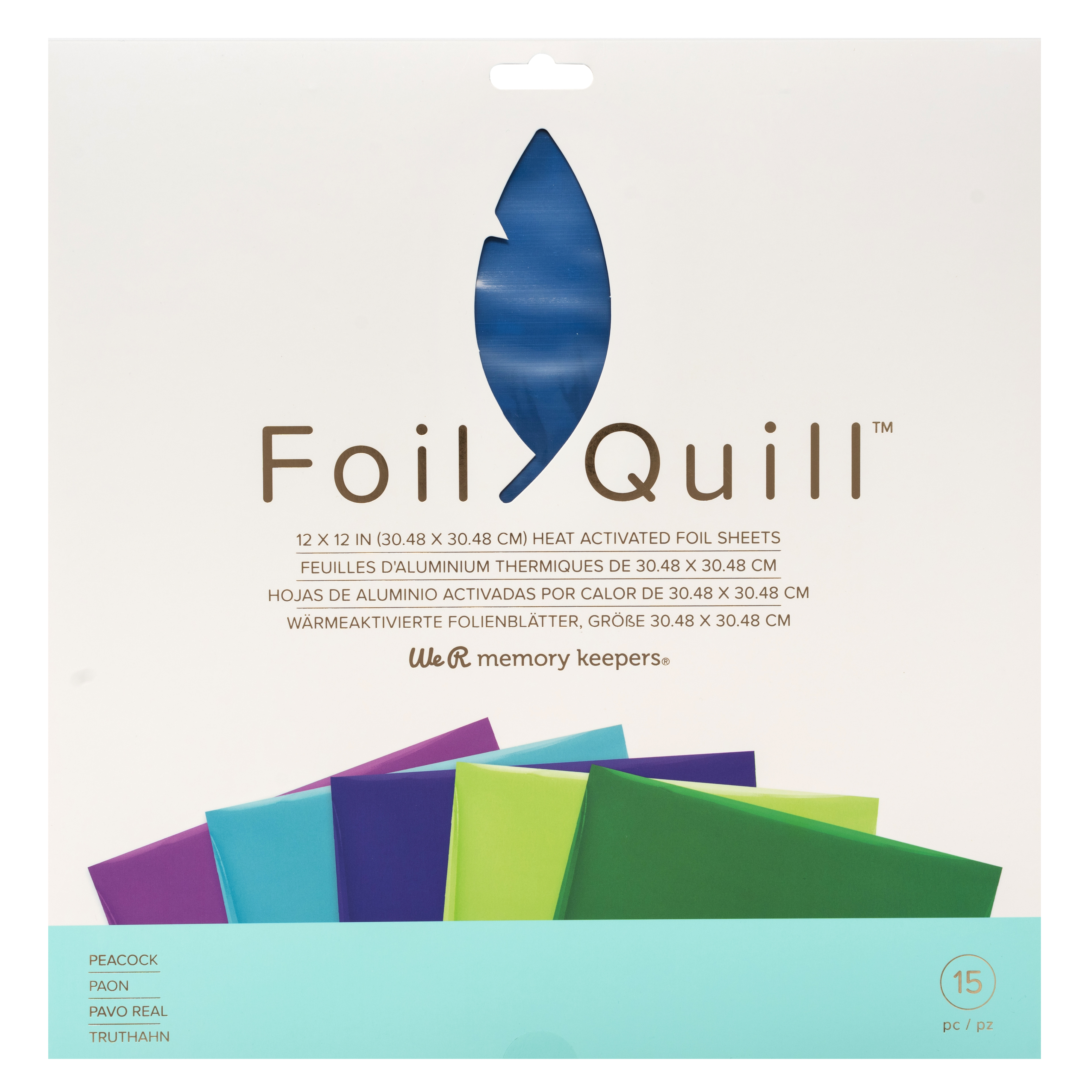 Набор фольги Foil Quill 15 листов Peacock от We R Memory Keepers