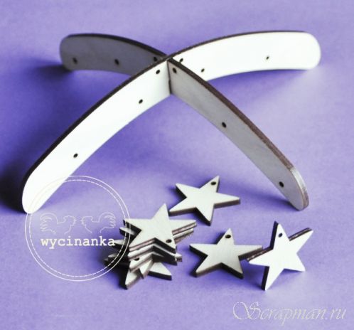 Чипборд "Мини-мобиль со звездочками"