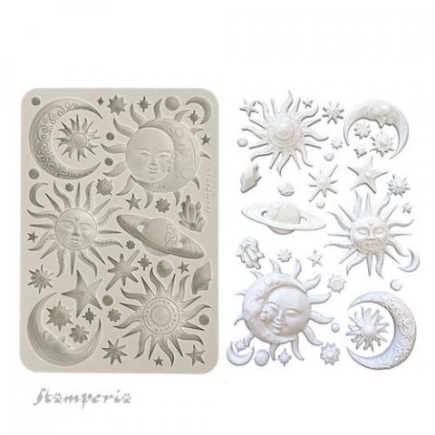 Молд силиконовый Sun and moon Stamperia 