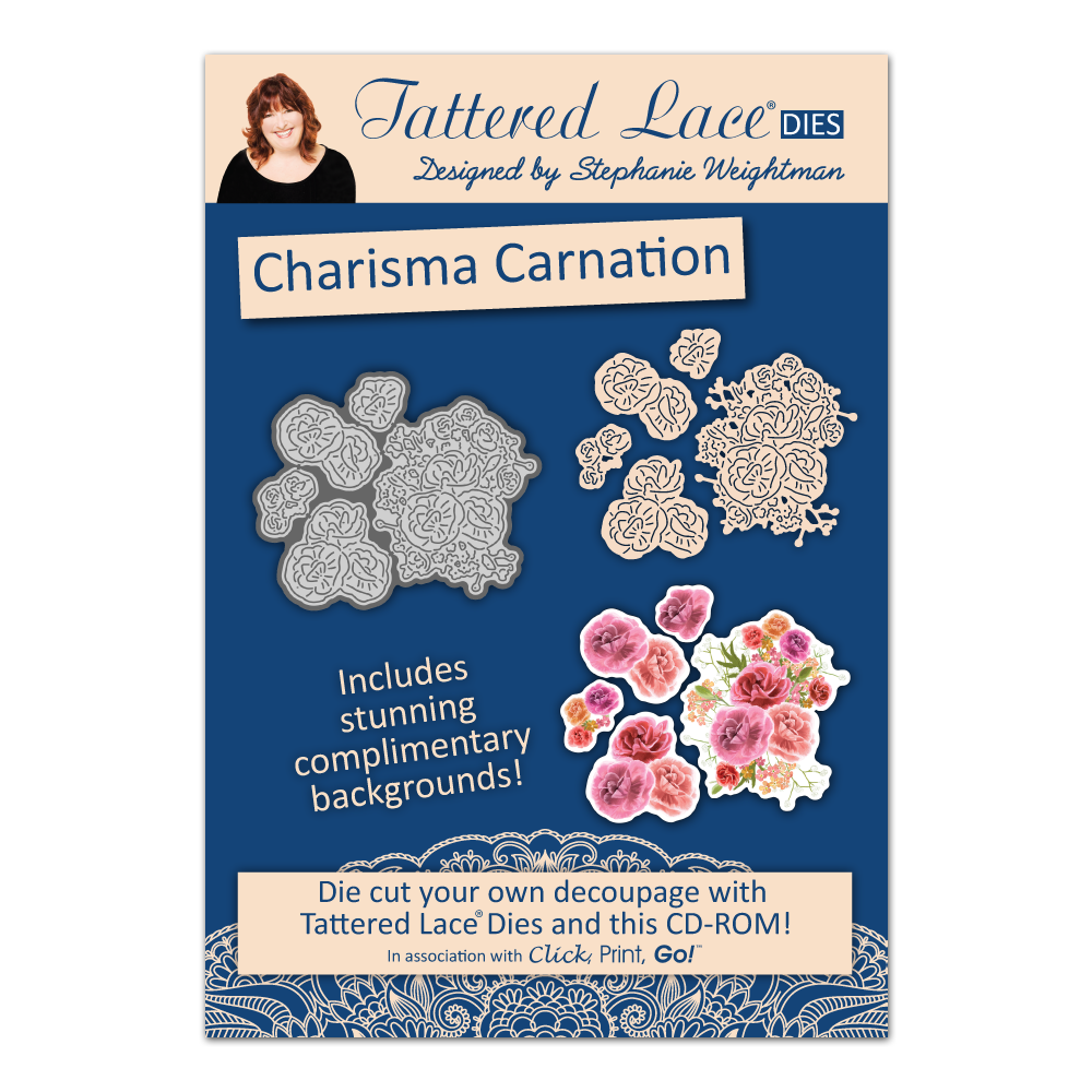 Набор ножей + CD диск "Charisma Carnation" от Tattered Lace