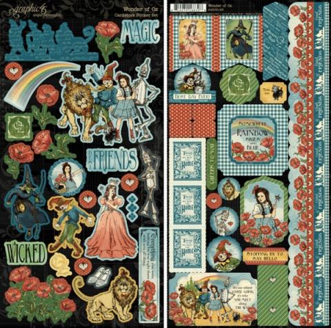 Набор стикеров из коллекции Волшебник страны Оз "Wonder of Oz"