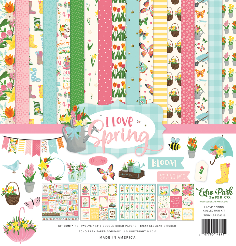 Набор бумаги (KIT) из коллекции "I Love Spring"  от магазина ScrapMan.ru