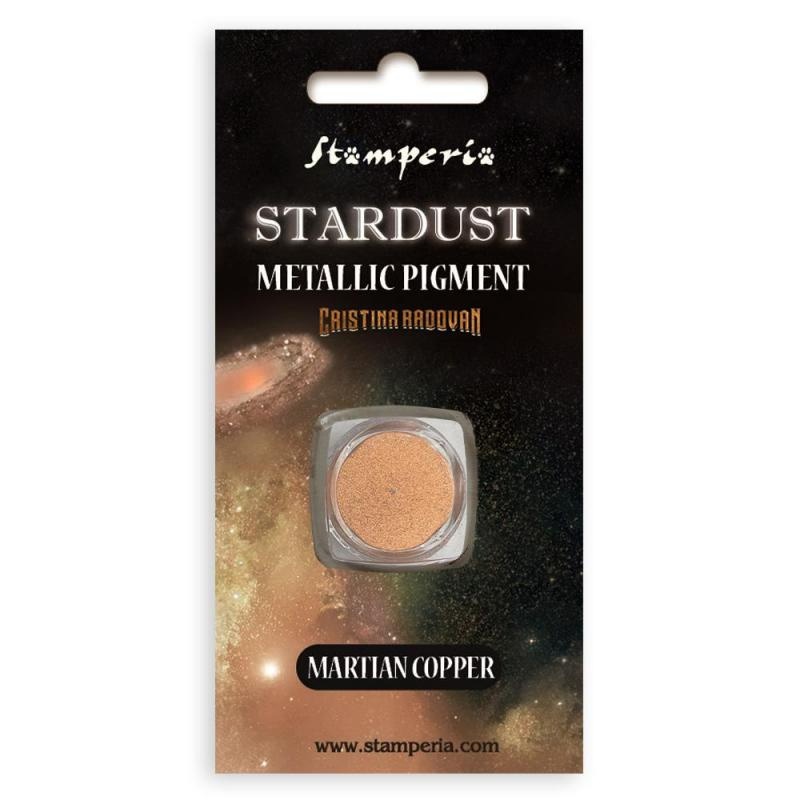 Пигмент Stardust Pigment цвет Martian copper от Stamperia