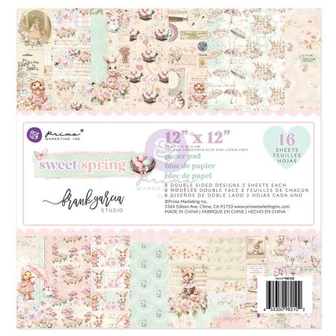 Набор бумаги с фольгированием 30*30см Сладкая весна "Sweet Spring" 8 листов Prima Marketing