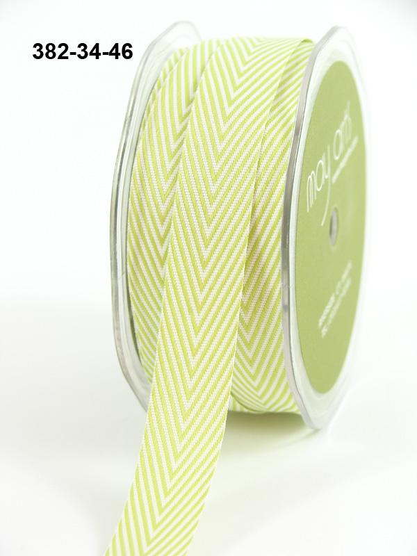 Лента Twill Chevron Stripe Celery Green 1 метр 