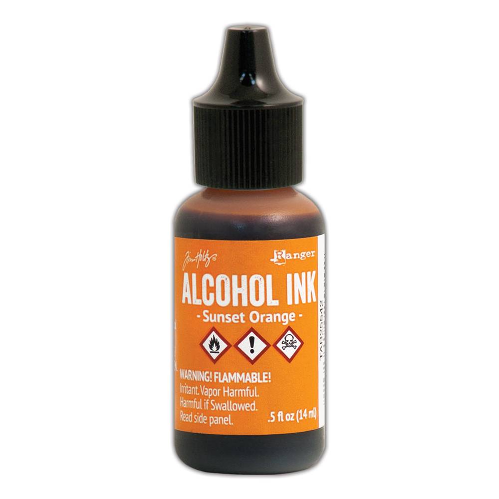 Чернила Alcohol Ink цвет Sunset Orange от Tim Holtz