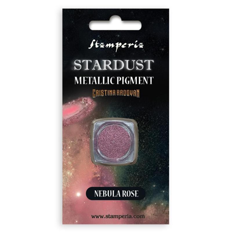 Пигмент Stardust Pigment цвет Nebula Rose от Stamperia