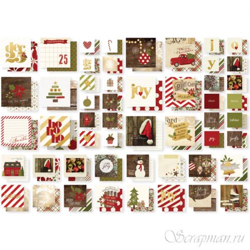 Набор карточек из коллекции "Cozy Christmas" 52 штуки