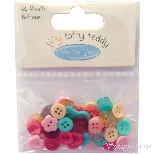 Набор пуговиц из коллекции "Tiny Tatty Teddy Girl"