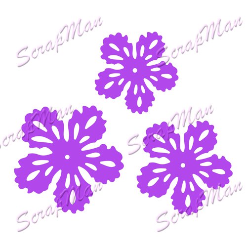Набор ножей "Flowers-2" (Цветы-2) от ScrapMan