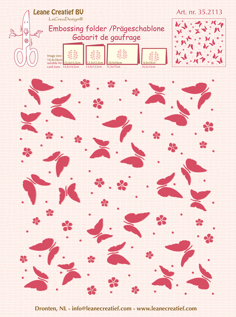 Папка для тиснения "Background Butterflies" от Leane Creatief