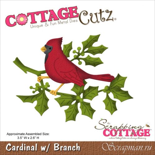 Нож для вырубки Cardinal W/Branch от Cottage Cutz