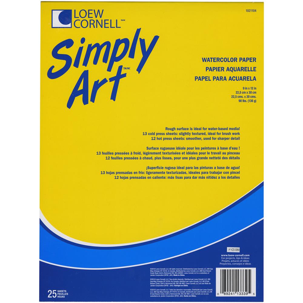 Альбом для акварели Watercolor 25 листов от Simply Art 