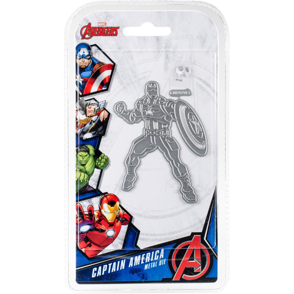 Нож для вырубки + штамп "Captain America" Marvel Avengers от магазина ScrapMan.ru