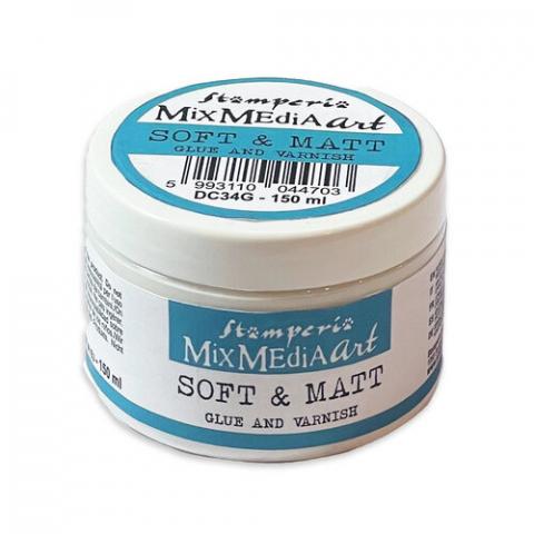 Клей Soft and Matte Glue and Varnish 150мл Stamperia