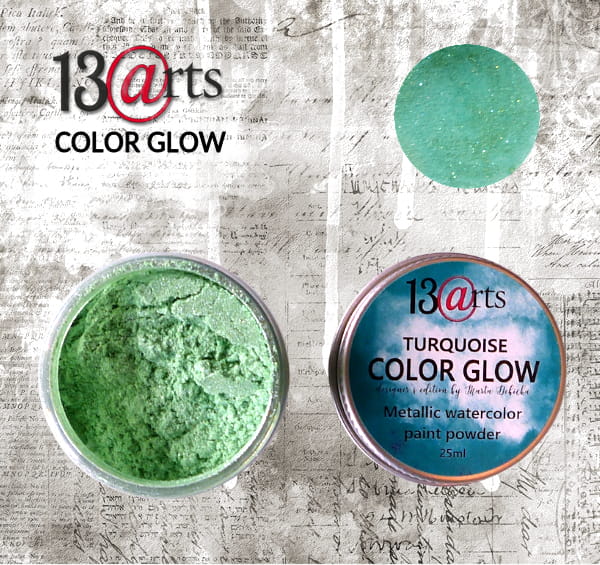 Сухая краска Color Glow Turquoise 10гр от магазина ScrapMan.ru