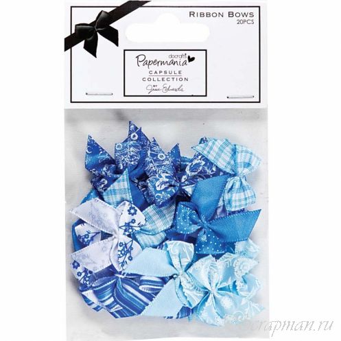 Набор бантиков Burleigh Blue 20 штук от Papermania