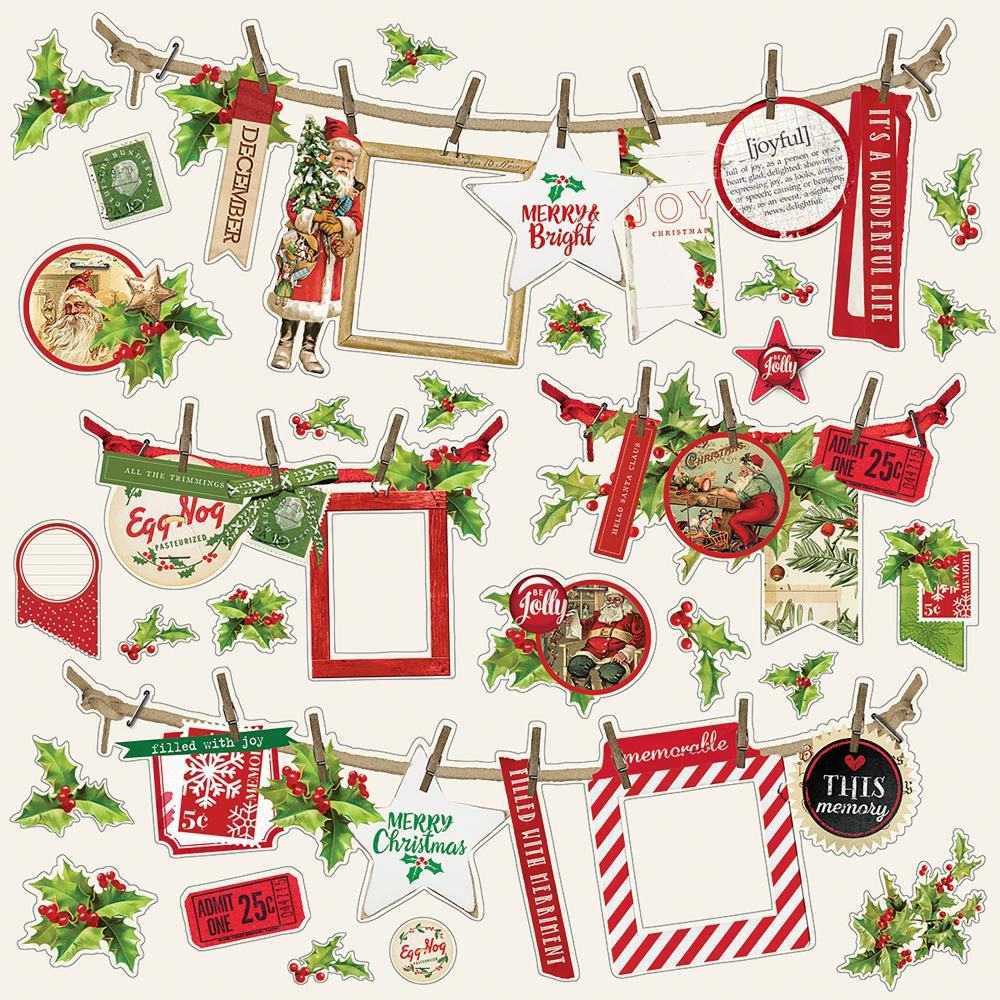 Лист стикеров "Banners" из коллекции "Simple Vintage Christmas"