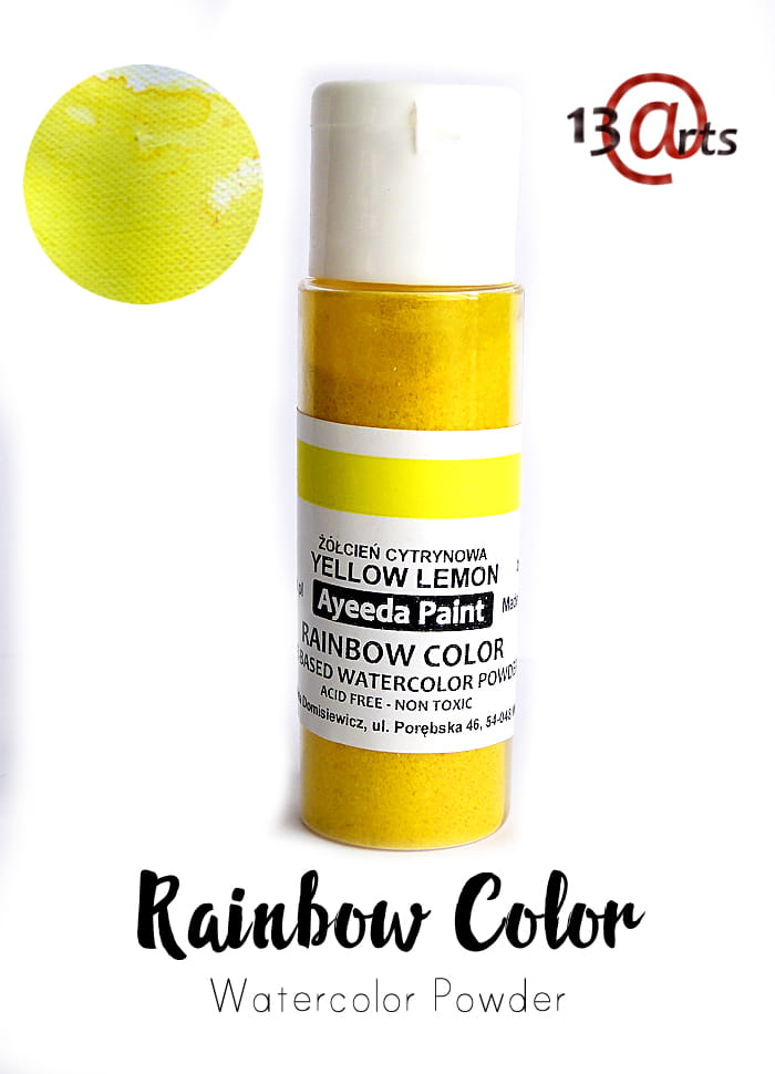 Сухая краска Rainbow Color Duo Yellow Lemon 28гр от магазина ScrapMan.ru