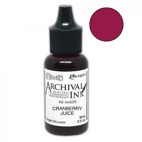 Заправка для штемпельной подушечки Dylusions Archival Ink "Cranberry Juice" от Ranger