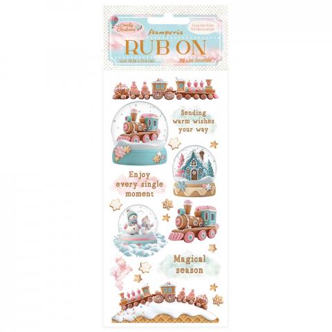 Набор натирок CANDY CHRISTMAS SNOWGLOBES Stamperia