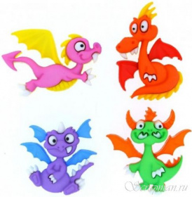 Набор декоративных пуговиц "Драконьи сказки"