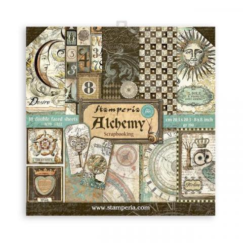 Набор бумаги "Alchemy" 10 листов + бонус от Stamperia 