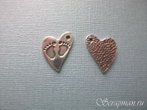 Подвеска "Сердце" античное серебро