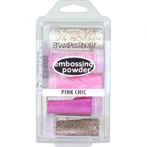 Набор пудры для эмбоссинга "Pink Chic", 5 цветов