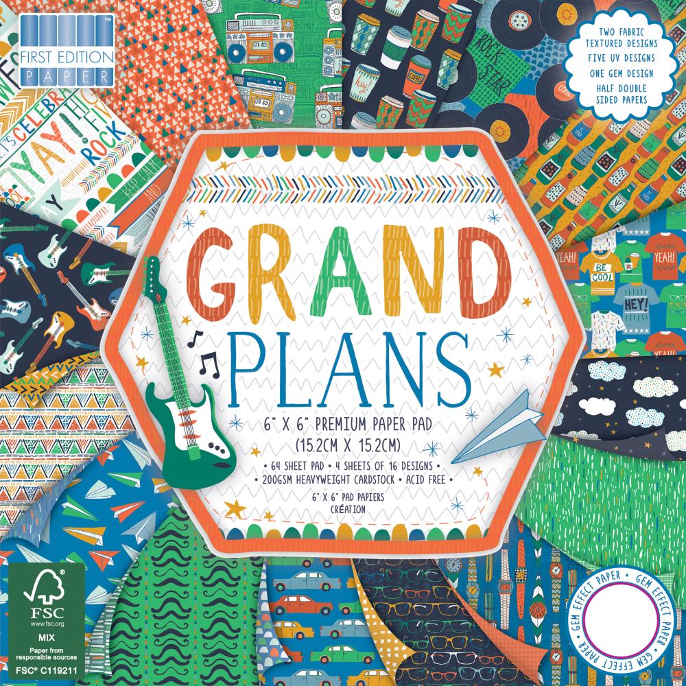 Набор бумаги "Grand Plans" 16 листов Trimсraft