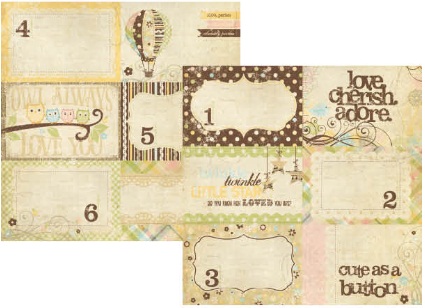 Бумага "Journaling Cards 1" из коллекции "Baby Steps" от магазина ScrapMan.ru