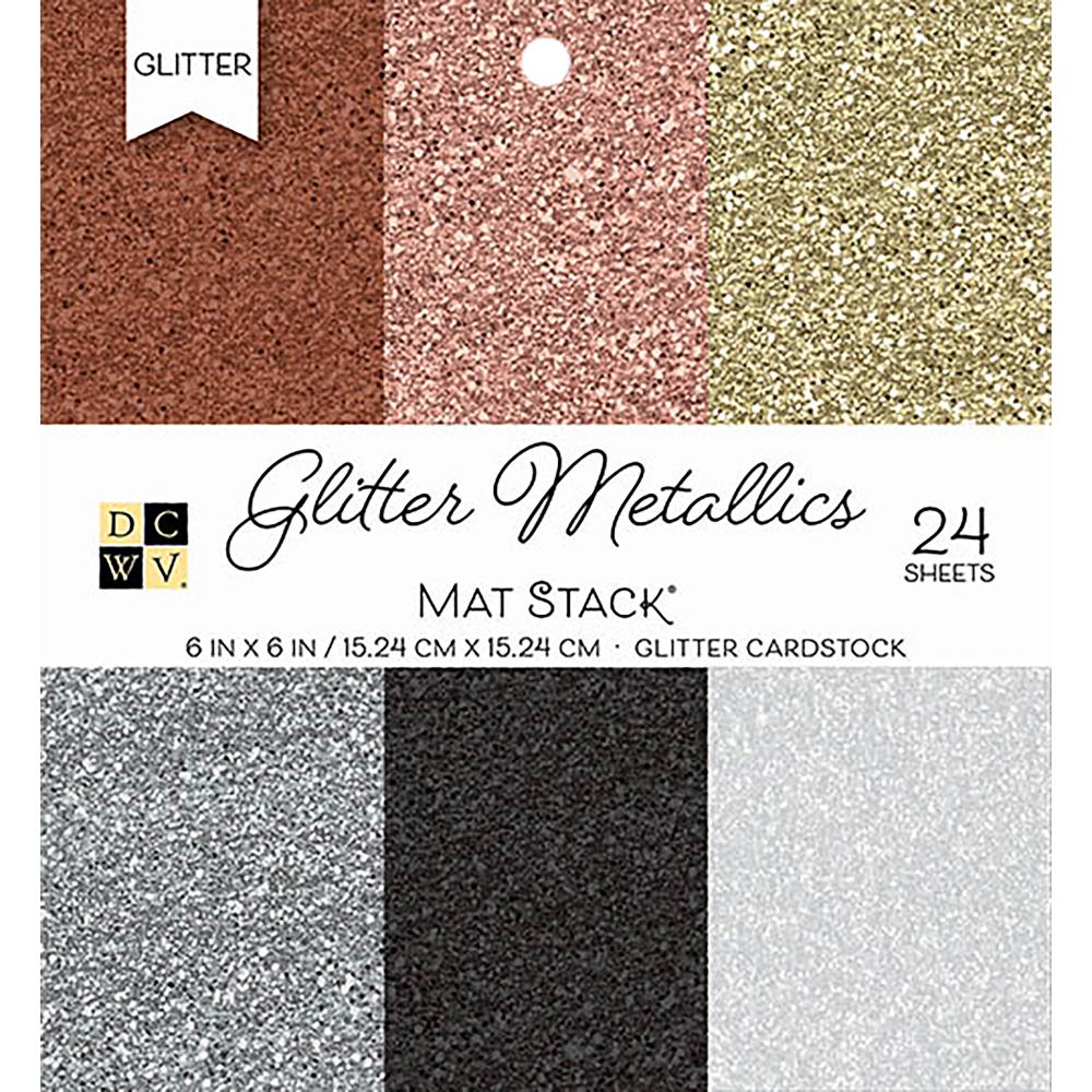 Набор кардстока с глиттером "Glitter Metallics" 6 листов