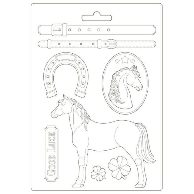 Молд пластиковый из коллекции Romantic Horses, формат А4, Stamperia 