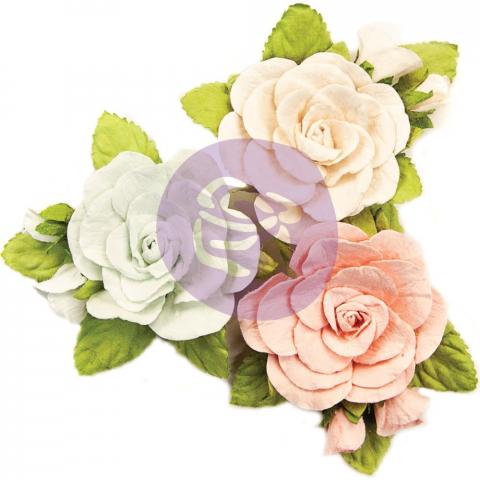 Набор цветов + лист кальки "Sweet Roses" из коллекции "Poetic Rose"