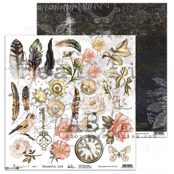 Лист с картинками для вырезания Flower Life из коллекции Dreamland