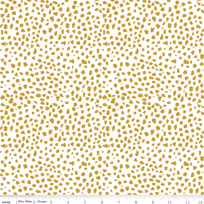 Отрез ткани 50х55см Золотой леопард на белом фоне