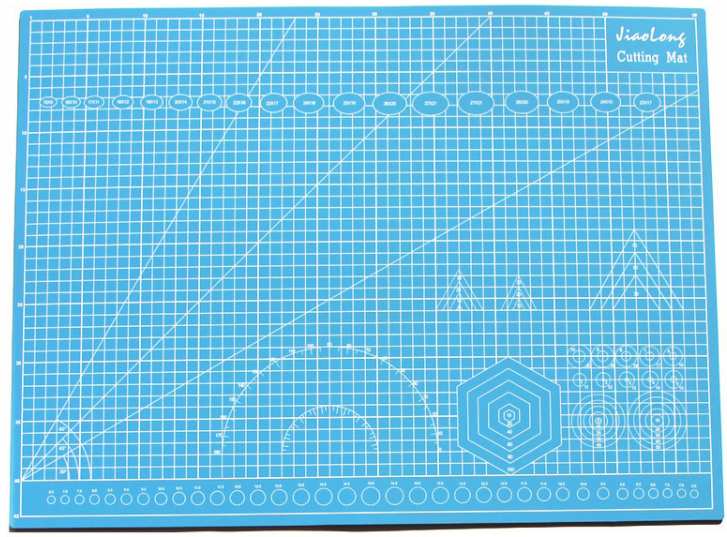 Двухсторонний коврик для резки Голубой, 45*60 cm