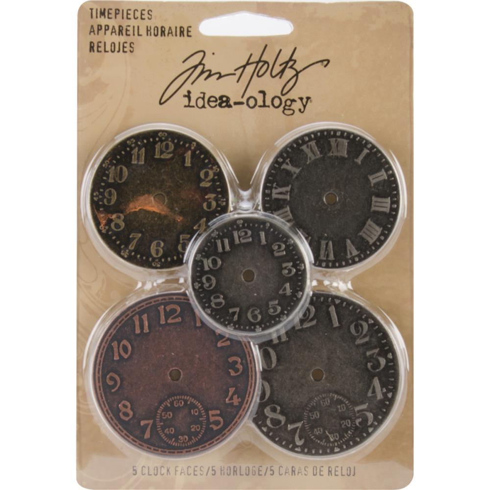 Металлические циферблаты Idea-Ology Metal Clock Faces 5 штук от Tim Holtz