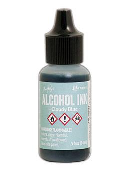 Чернила Alcohol Ink цвет Cloudy Blue от Tim Holtz