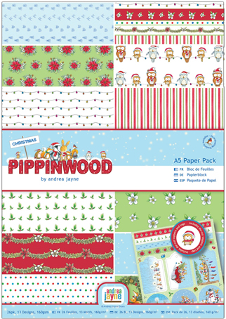 Набор бумаги "Pippinwood Christmas" 12 листов