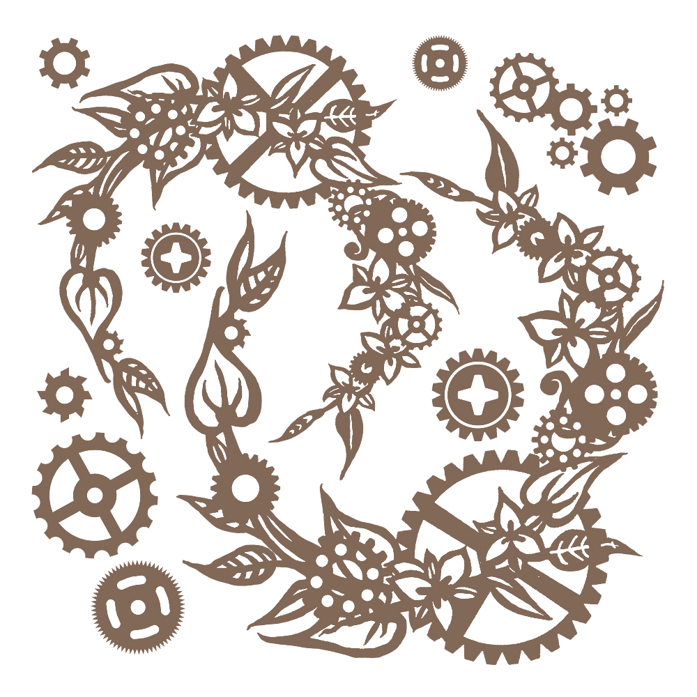 Набор чипборда Finnabair "Steampunk Wreath" 13 штук 
