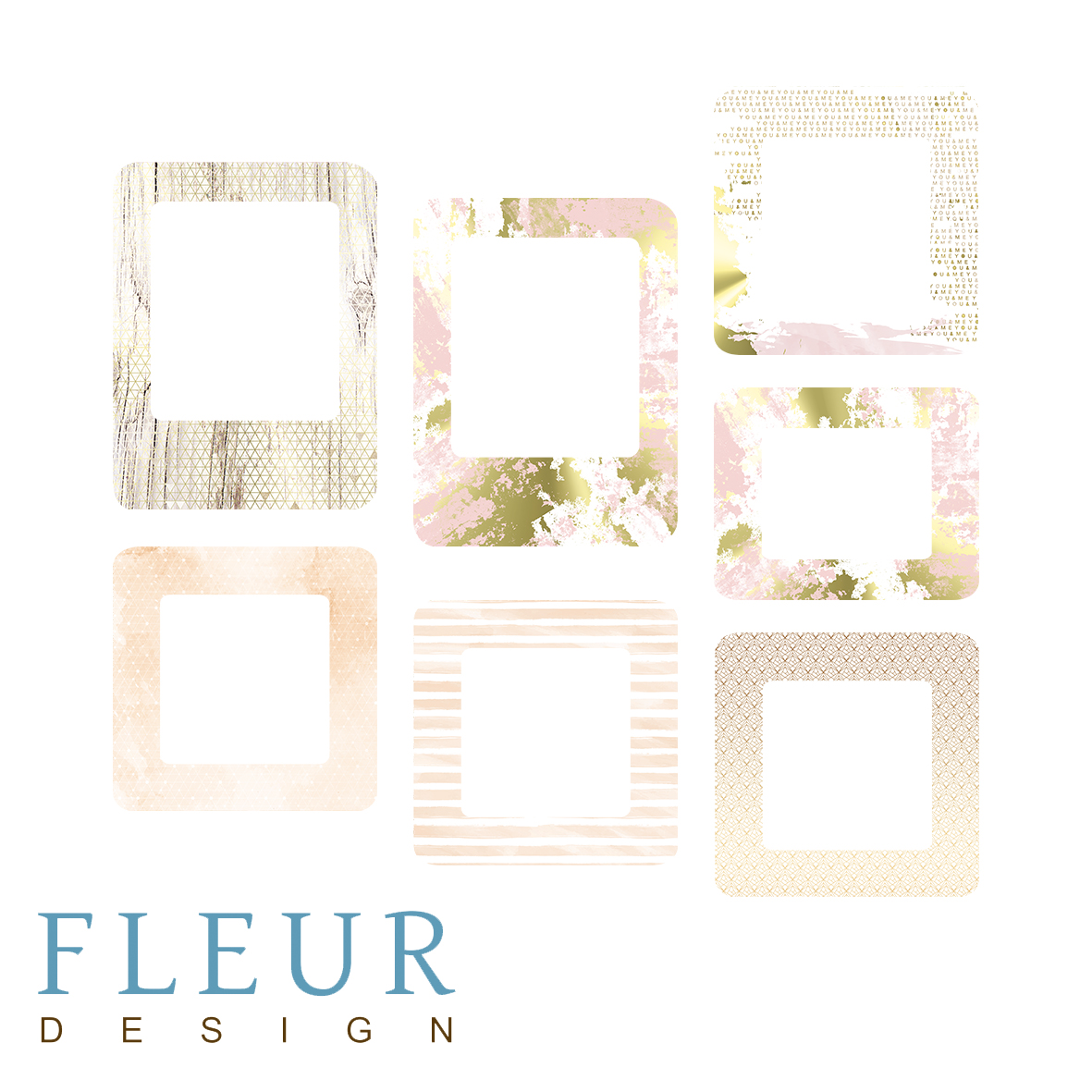 Набор рамочек "Розовый букет" из коллекции "Pretty pink"