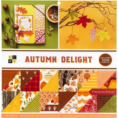 Набор бумаги с золотым фольгированием "Autumn Delight" 18 листов