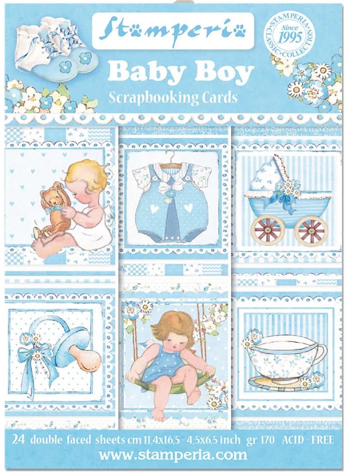 Набор карточек Baby Boy 24 штуки Stamperia