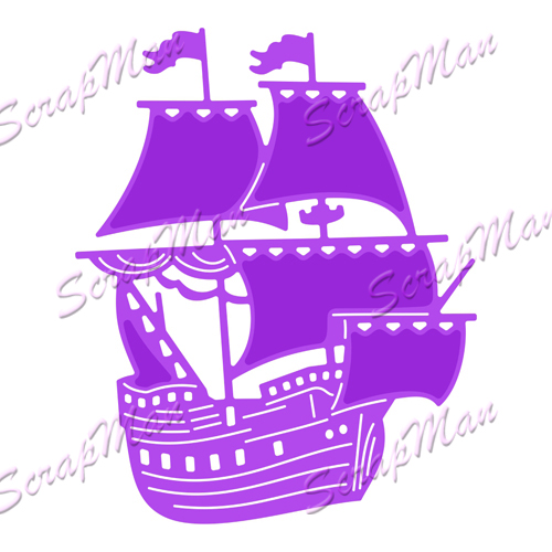 Нож "Pirate Ship" (Пиратский корабль) от ScrapMan