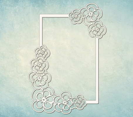 Чипборд "Рамка цветочная"