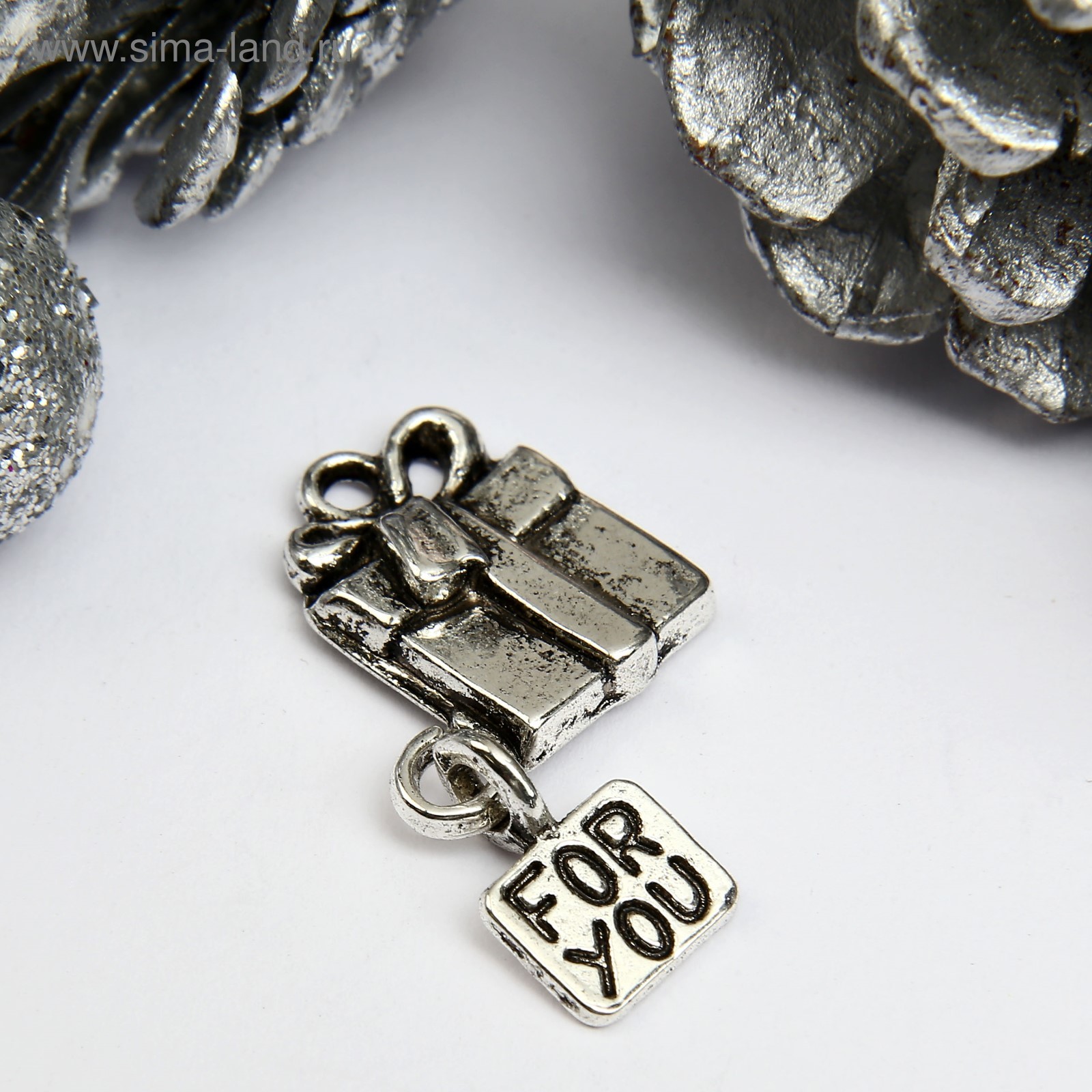Подвеска Подарок "For you" серебро от магазина ScrapMan.ru