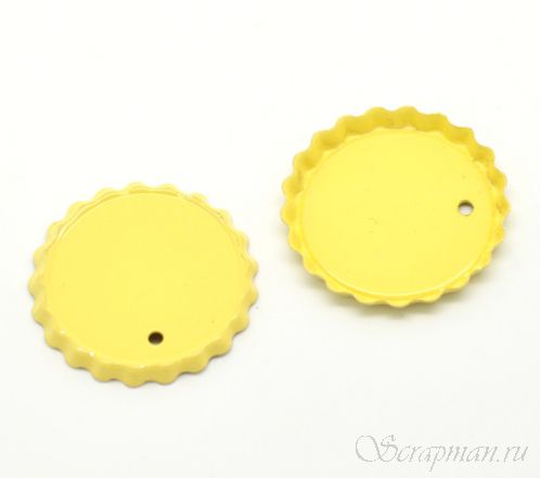 Подвеска "Бутылочная пробка" желтая